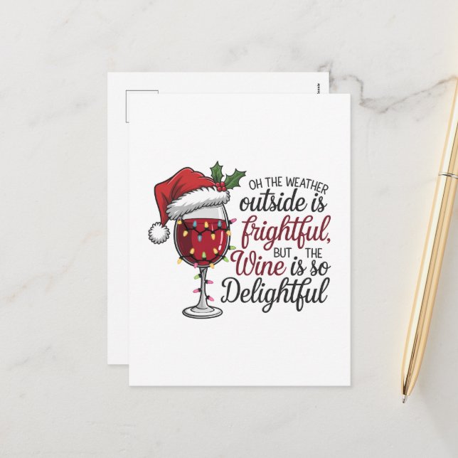 Tårväder i ord konst i vin helg vykort (Fram/Back In Situ)