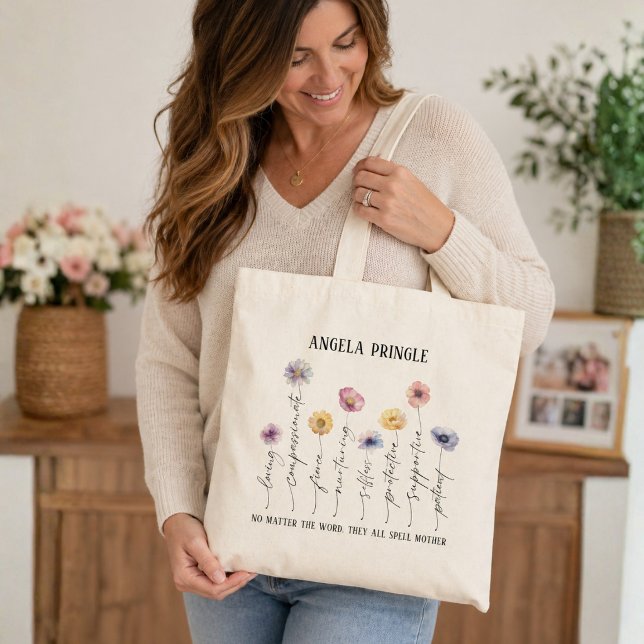 Tas för mamma i blomning tygkasse (Thoughtful Mother in Bloom Mother's Day Gift)