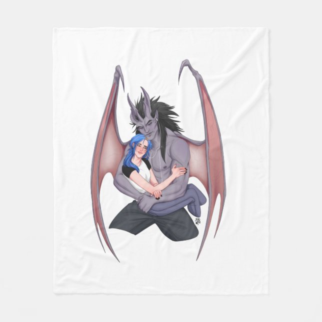 Tas och Juniper Snuggle Porträtt Fleecefilt (Framsidan)