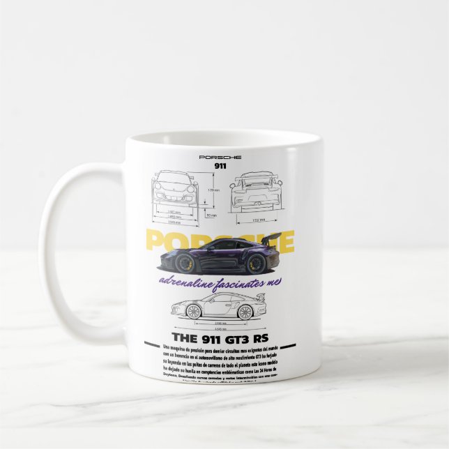 Tasa Porsche GT3 RS  Kaffemugg (Vänster)