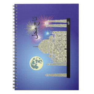 Tasch Mahal Indien Notebook 4 Anteckningsbok Med Spiral