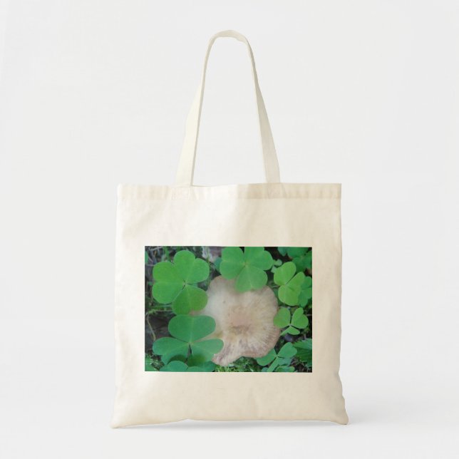 Tasche Pilz mit Kleeblattkranz Tygkasse (Framsidan)