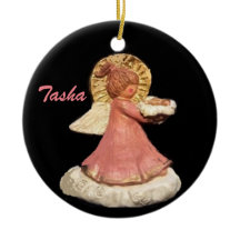 TASHA-GUARDIAN ANGEL PONYTAIL CHORUS ORNAMENT