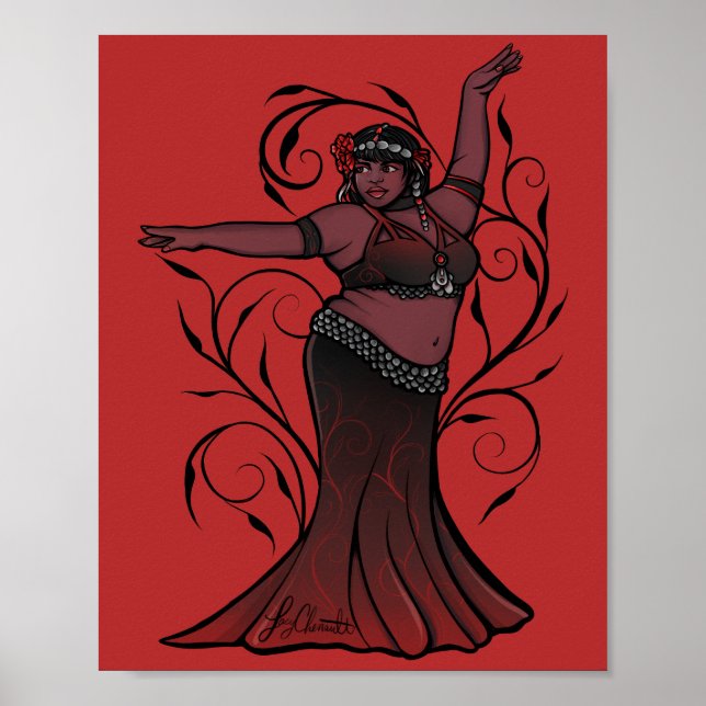 Tasha Red Belly Dancer Poster (Framsidan)