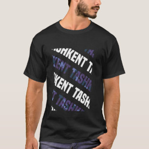 Tashkent Camo Mönster Lila Camouflage T Shirt