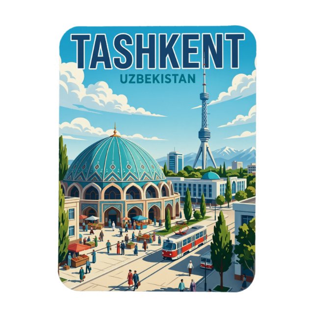 Tashkent Uzbekistan Magnet (Vertikal)
