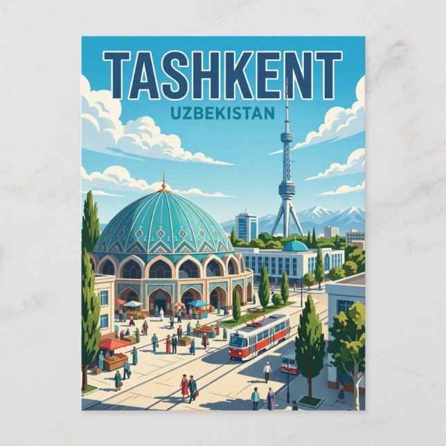 Tashkent Uzbekistan Vykort (Framsida)