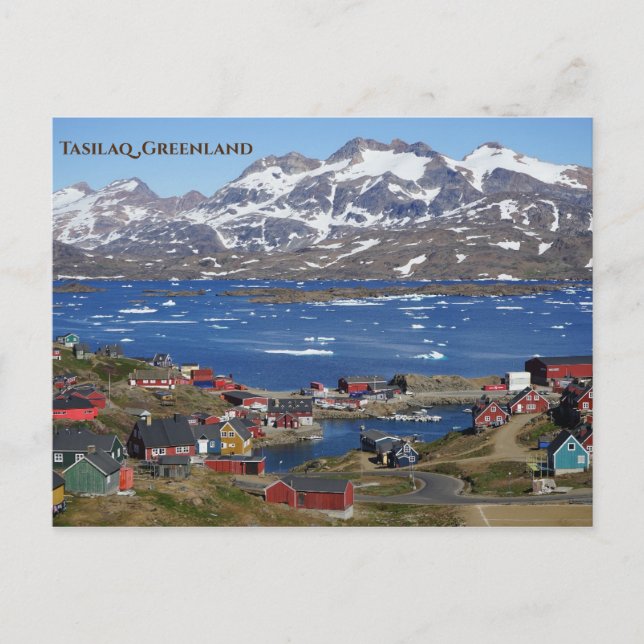 Tasilaq Grönland Vykort (Framsida)