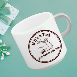 Task Ask Motto: Initiative Coffee Mug Power Kaffemugg