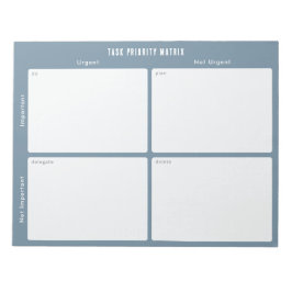 Task Priority and planner Matrix (blue) Anteckningsblock