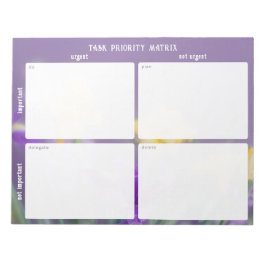 Task Priority and planner Matrix (spring floral) Anteckningsblock