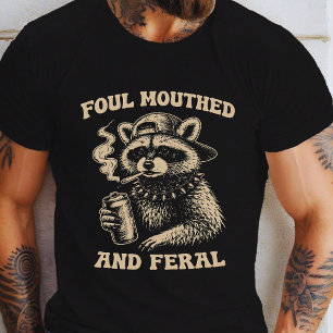 Tasköpande och vild tvättbjörn Rolig Trash Panda T Shirt