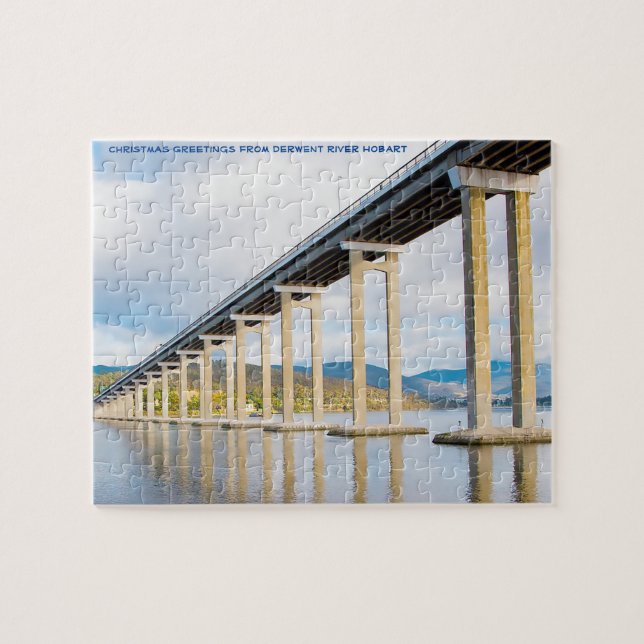 Tasman Bridge Derwent Hobart Jigszle Puzzle Pussel (Horisontell)