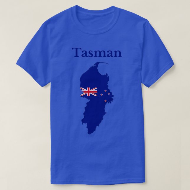 Tasman District Karta Nya Zeeland T Shirt (Design framsida)