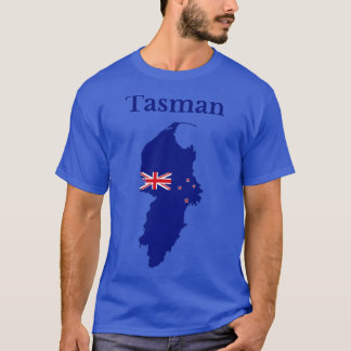 Tasman District Karta Nya Zeeland T Shirt