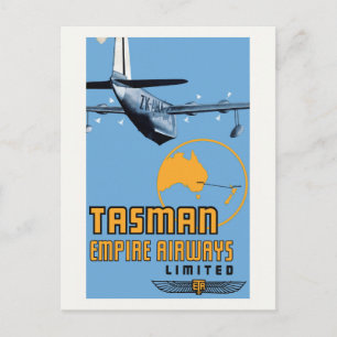 Tasman Empire S30 Airways Vintage affisch 1930-tal Vykort