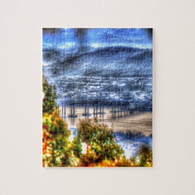 TASMAN ÖVERBRYGGAR HOBART TASMANIA AUSTRALIEN PUSSEL (Vertikal)