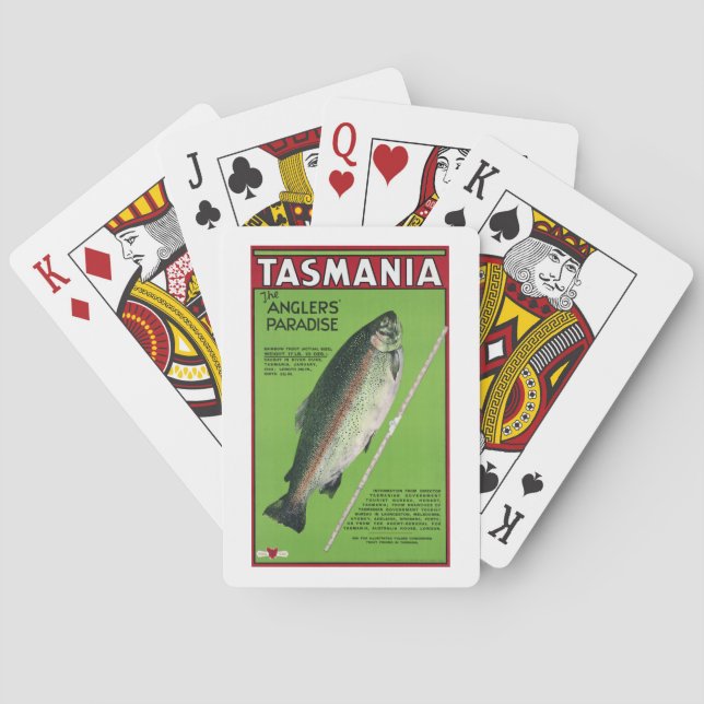 Tasmania ~ Anglers paradis Casinokort (Baksidan)