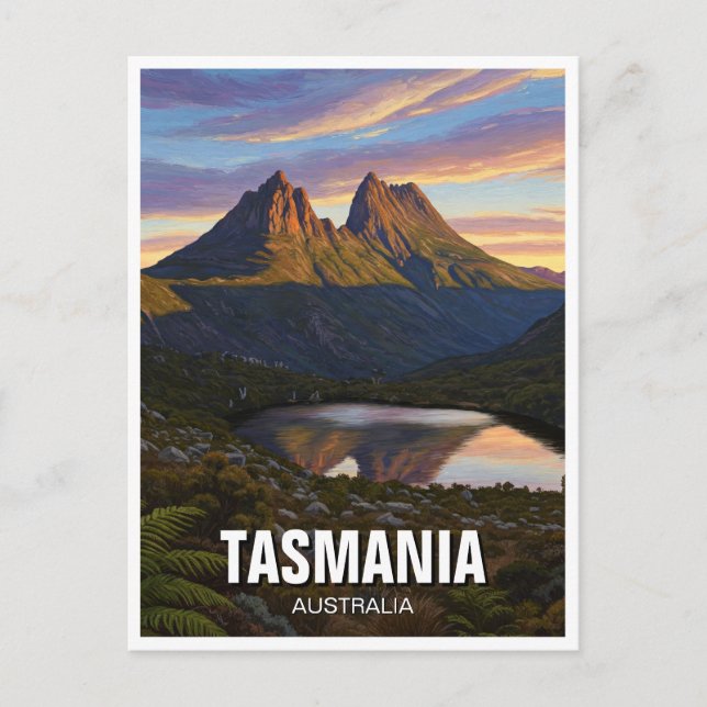Tasmania Australia Cradle Mountain Travel Vykort (Framsida)
