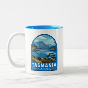 Tasmania Australia Travel Art Vintage Två-Tonad Mugg