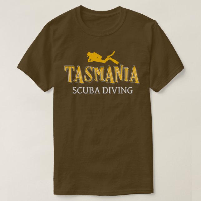 Tasmania Dyka Diver T Shirt (Design framsida)