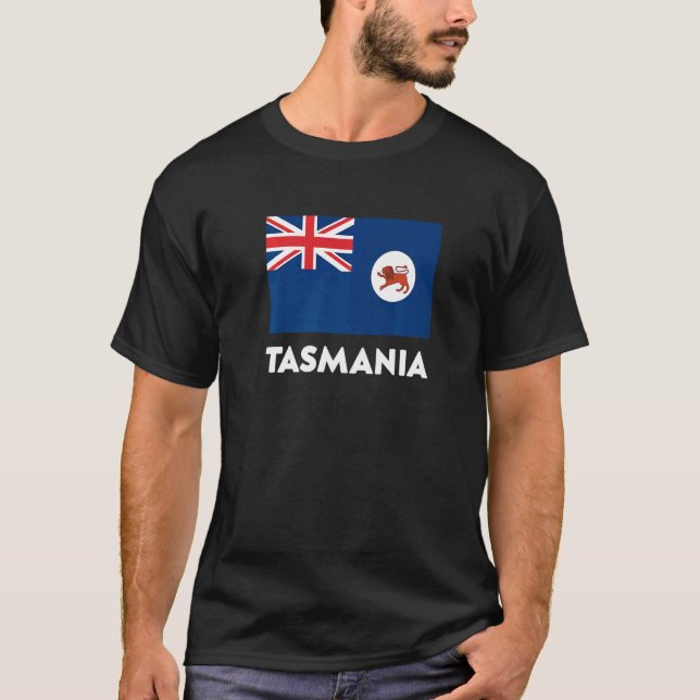 Tasmania Flagga T Shirt (Framsida)