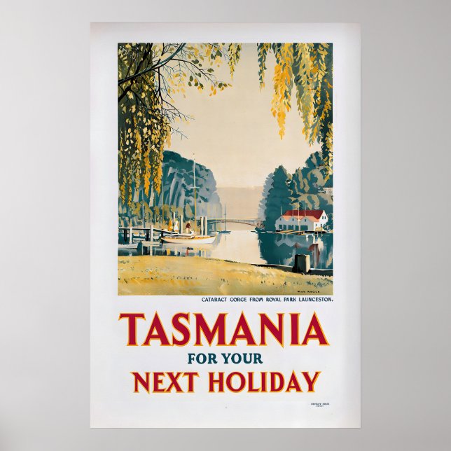 Tasmania för din nästa semester av Max Angus Poster (Framsidan)