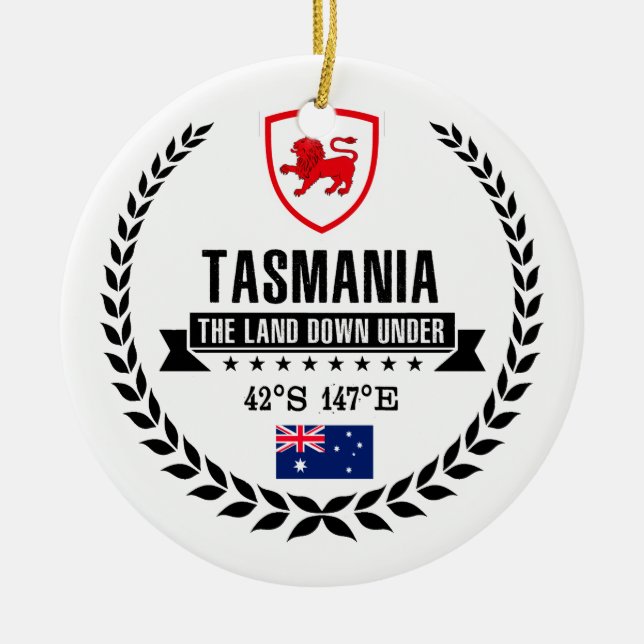 Tasmania Julgransprydnad Keramik (Framsidan)