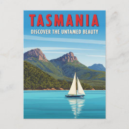 Tasmania Sailboat Australia Travel Vykort
