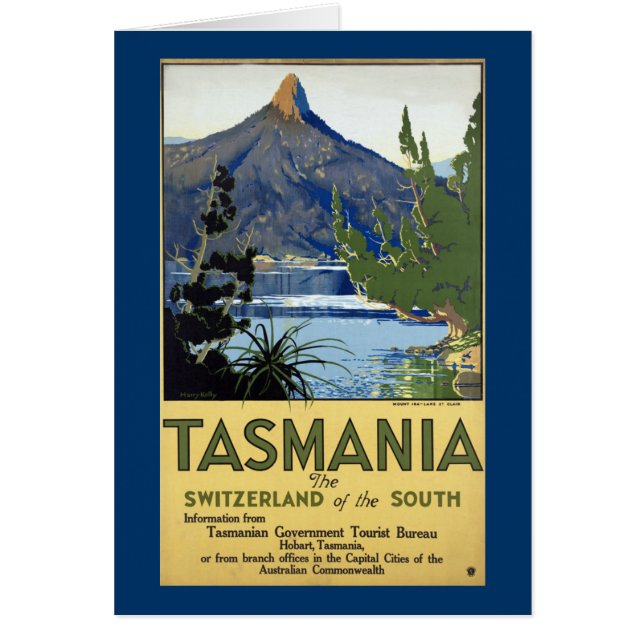 Tasmania ~ Schweitz av söderna Hälsningskort (Framsidan)