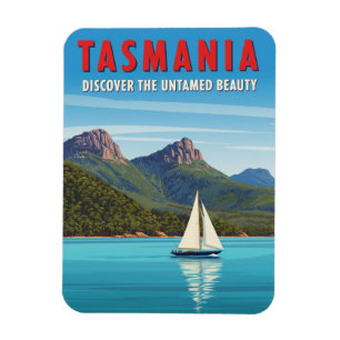 Tasmania Segelbåt Australien Resa Magnet