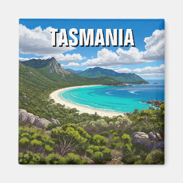 Tasmania Wineglass Bay Australien Travel Magnet