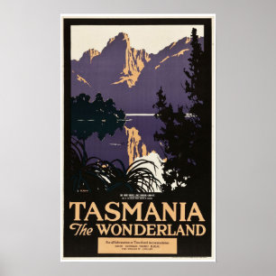 Tasmania, Wonderland Vintage resor Poster