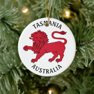 Tasmanian Badge (Australien) Julgransprydnad Keramik