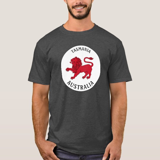 Tasmanian Badge (Australien) T-Shirt (Framsida)