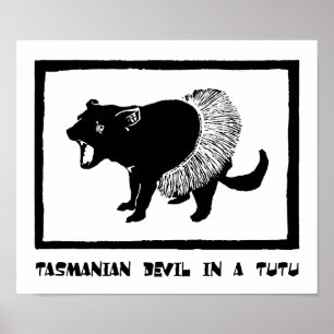 Tasmanian Djävulen i Tutu Poster