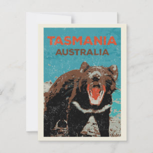 Tasmanian Djävulen, ön Tasmania, Australien Vykort