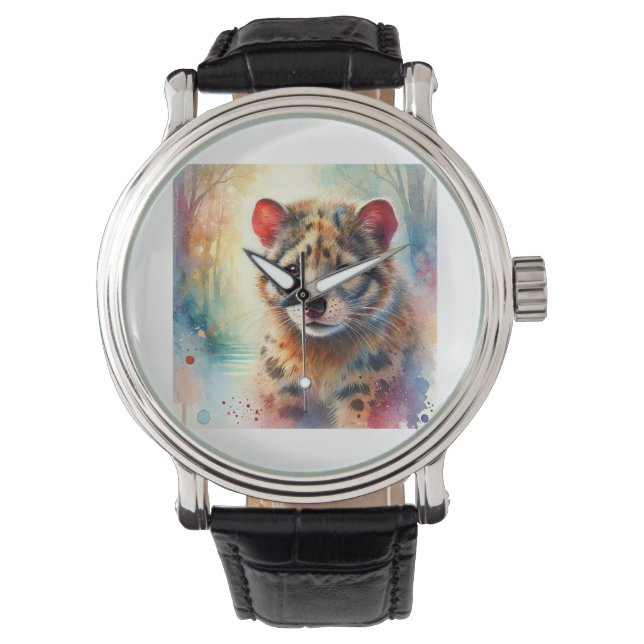 Tasmanian Tiger 180624AREF118 - Watercolor Armbandsur (Framsida)