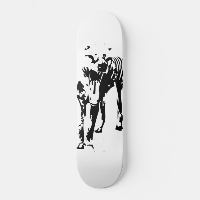 Tasmanian Tiger (tylacin) Mini Skateboard Bräda 18,5 Cm (Framsida)