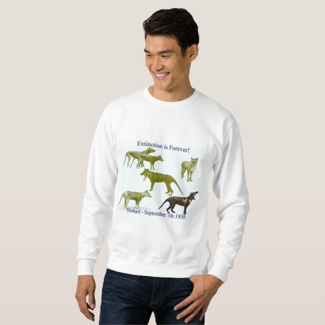 Tasmanian tigerThylacinelångärmad Sweatshirt (Hel framsida)