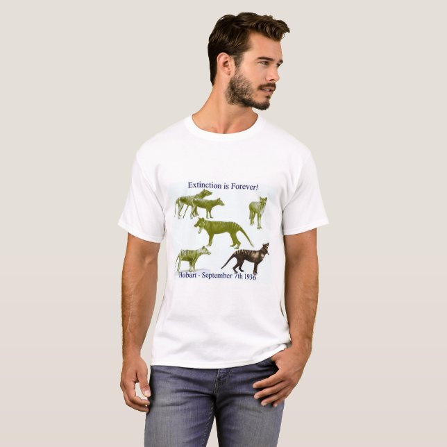 Tasmanian tigerThylacinemanar skjorta för Tee (Hel framsida)