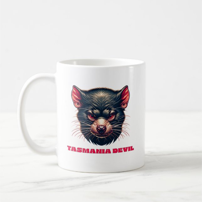 Tasmanien Djävul Australien Kaffemugg (Vänster)