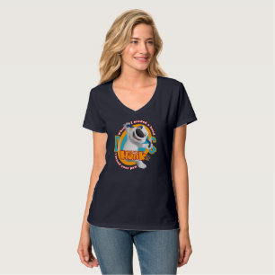 Tass armé Kvinnor V-Nacke T Shirt