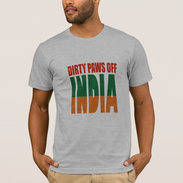 tass av india china india t-shirt design (Framsida)