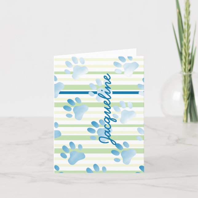 Tass avtryck Blankt Personlig Insida-anteckningsko Anteckningskort (Framsida)