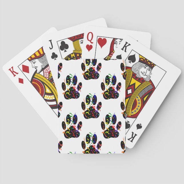 Tass avtryck confetti och Party Streamer Mönster Casinokort (Baksidan)