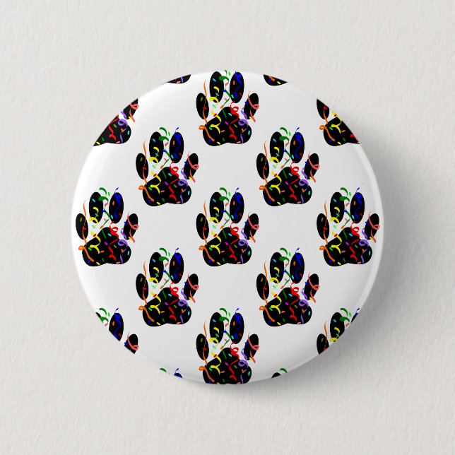 Tass avtryck confetti och Party Streamer Mönster Knapp (Framsida)