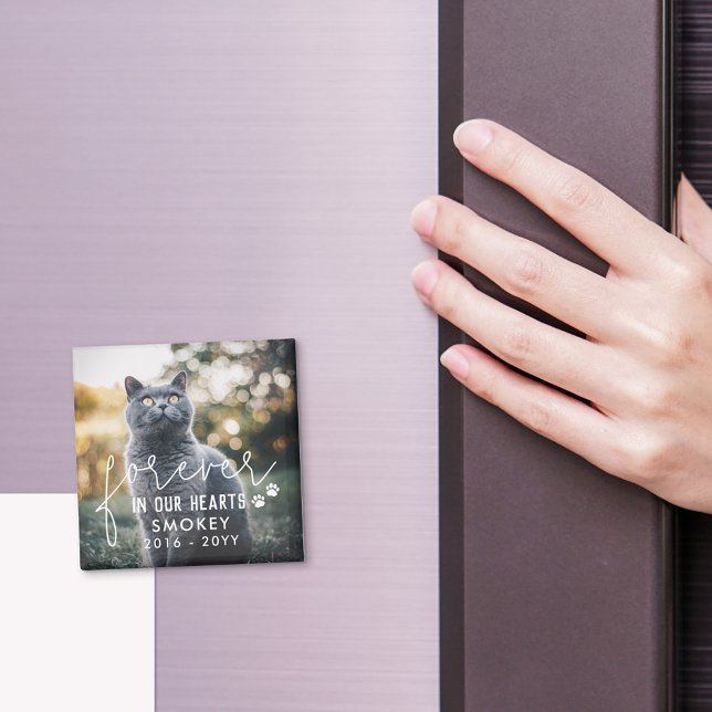 Tass avtryck för alltid i vårt hjärtefoto magnet (Skapare uppladdad)