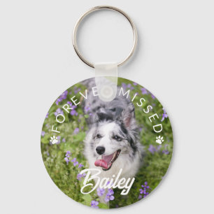 Tass avtryck Forever Misted Pet Photo Nyckelring