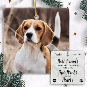 Tass avtryck Forever Personlig Photo Pet Memorial Julgransprydnad Keramik